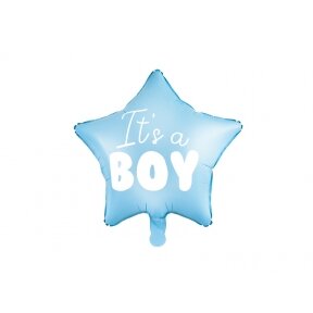 _Balionas folinis  "It's a boy", žvaigždės formos, 45cm