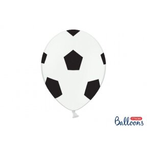 Balionas "Futbolo kamuolys", baltas, 30cm