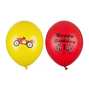 Balionas  "Happy birthday 1", geltonas, 30cm