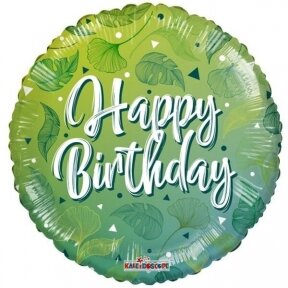 Balionas Happy birthday, ekologiškas, 45 cm