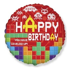 Balionas Happy birthday Tetris Pacman (46сm)