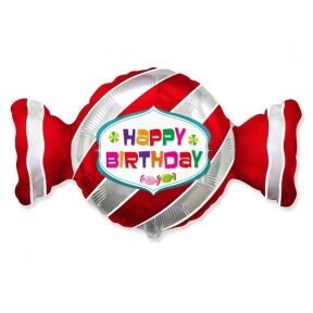 Balionas saldainis Happy birthday, (53 cm x 92 cm)