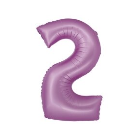 Balionas skaičius 2, 86 cm, violetinis