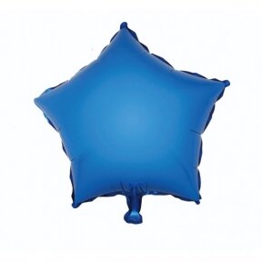 Balionas žvaigždė, 45сm, mėlynos spalvos su satininiu blizgesiu