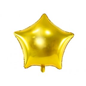 Balionas "Žvaigždė", blizgaus aukso spalva, 45cm