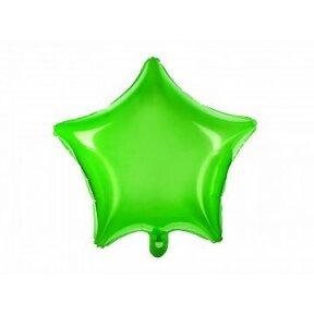 Balionas "Žvaigždė", skaidrus žalias, 45cm
