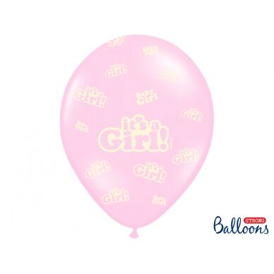 Balionas "It's a girl", rožinės spalvos, 30 cm
