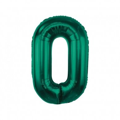 Balionas skaičius 0, sodriai žalios spalvos, 85 cm, 1 vnt.