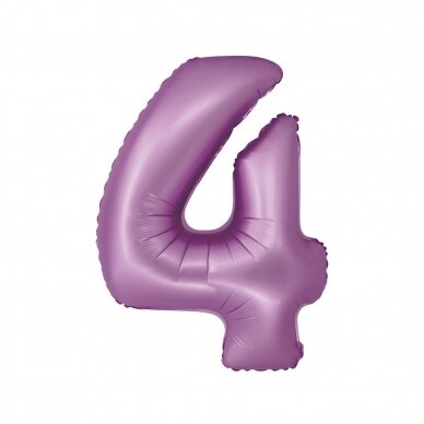 Balionas skaičius 4, 86 cm, violetinis