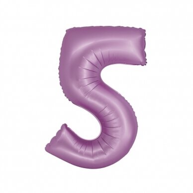 Balionas skaičius 5, 86 cm, violetinis