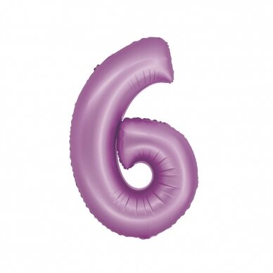 Balionas skaičius 6, 86 cm, violetinis