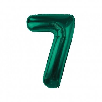 Balionas skaičius 7, sodriai žalios spalvos, 85 cm, 1 vnt.