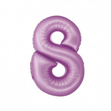 Balionas skaičius 8, 86 cm, violetinis