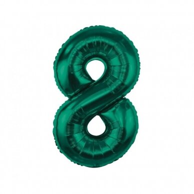 Balionas skaičius 8, sodriai žalios spalvos, 85 cm, 1 vnt.