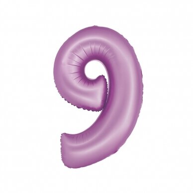 Balionas skaičius 9, 86 cm, violetinis