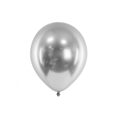 Balionas su atspindžio efektu, sidabrinis, 30 cm