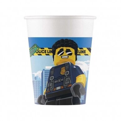 Puodelis tema Lego police, policija,  8vnt. pakuotė