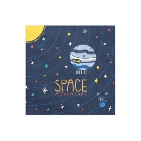 Servetėlės "Space adventure", tema kosmosas, planetos, 33cm x 33cm, 20vnt