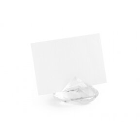 Stovelis sėdėjimo vietos kortelei "Diamond", skaidrus, 4cm