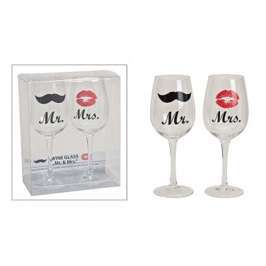 Taurės vynui Mr. & Mrs., 430 ml