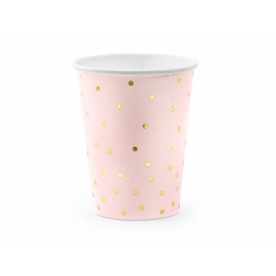 Viekartinis puodelis, rožinės spalvos  kompl./6vnt.