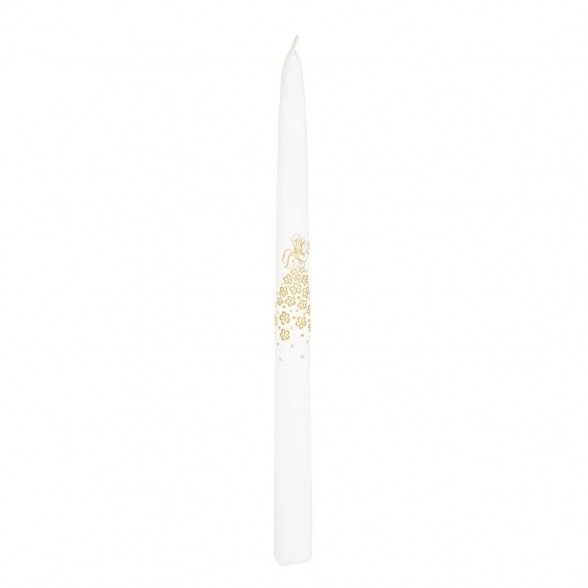 Žvakė krikštynoms "Angelas gėlėse', 2,2cm x 30cm