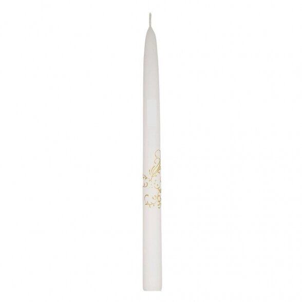 Žvakė krikštynoms "Klasikinis raštas", 2,2cm x 30cm